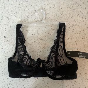 Black sexy lace bra